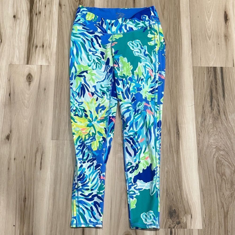 Lilly Pulitzer Luxletic Weekender High Rise Midi Leggings Women’s Small